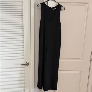 Elegant Black Sleeveless Wide Leg Jumpsuit